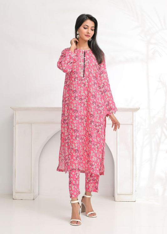 Linen 2pc set-78770 pinkfl34
