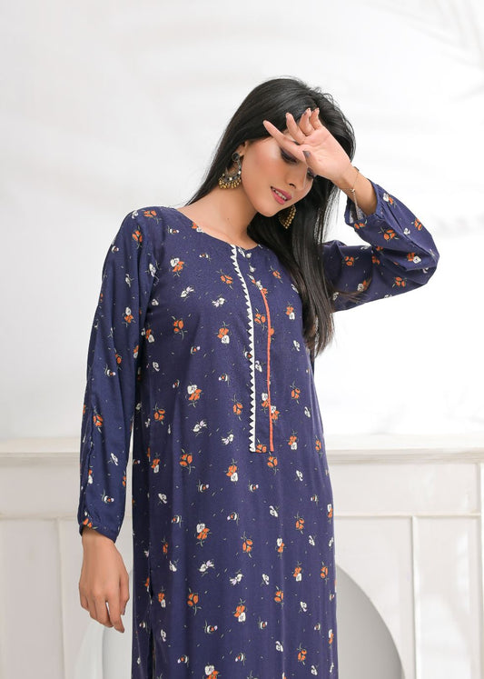 Linen 2pc set-78776 navyRust