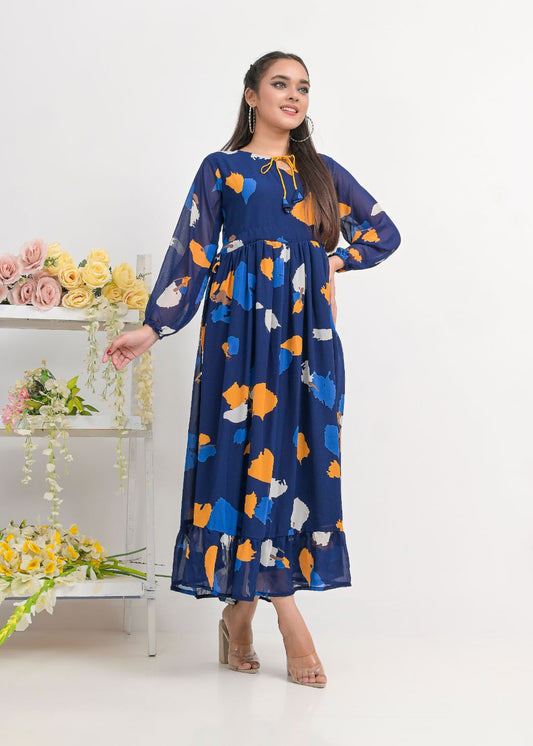 chiffon maxi 10142 navyAbs