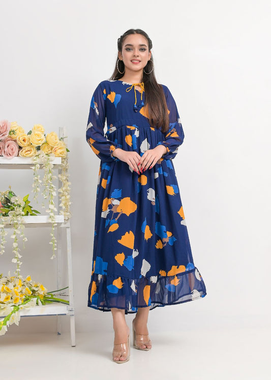 chiffon maxi 10142 navyAbs