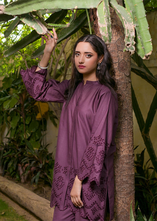 khaddar emb 2pc -79324 darkMuave
