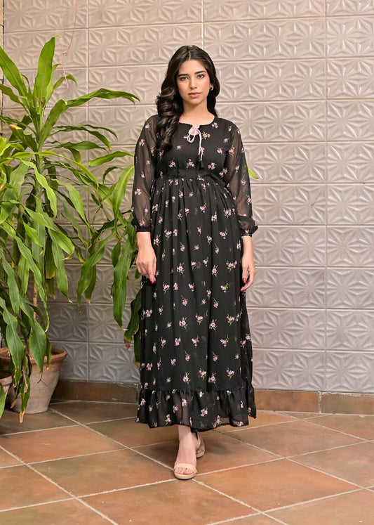 Chiffon maxi blacksb 10180