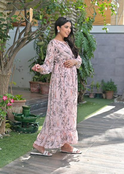 Chiffon maxi teapnk 10187