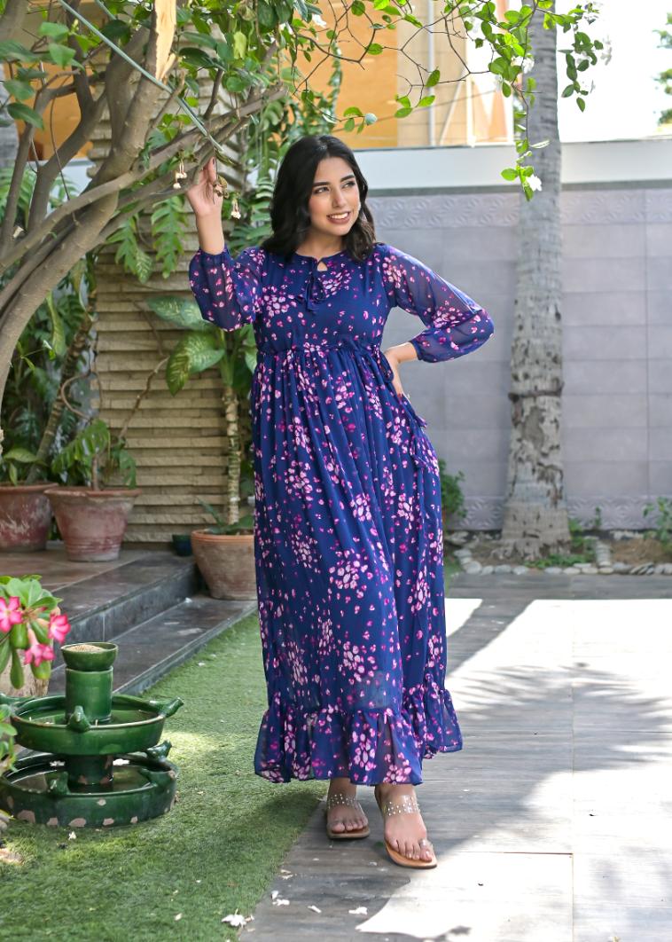 Chiffon maxi eBluepnk 10188