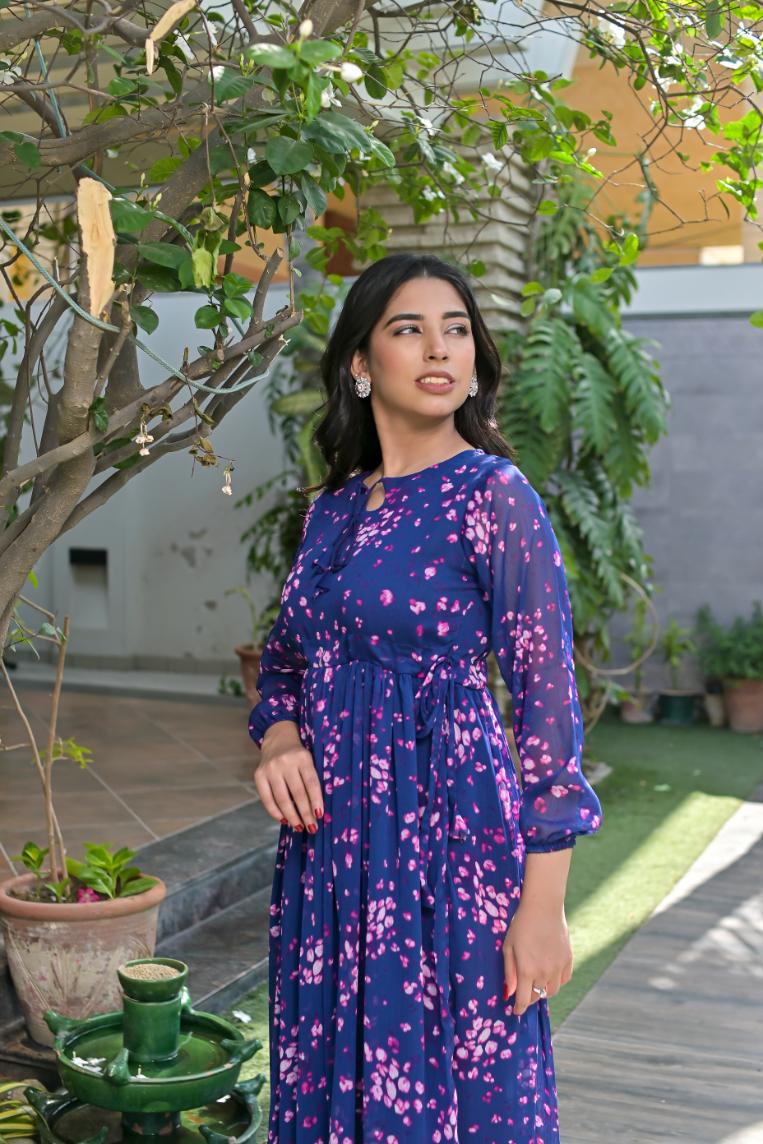 Chiffon maxi eBluepnk 10188
