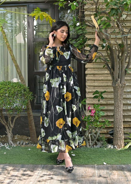 Chiffon maxi bblackY 10176