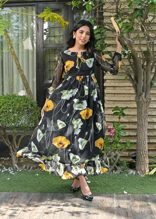 Chiffon maxi bblackY 10176