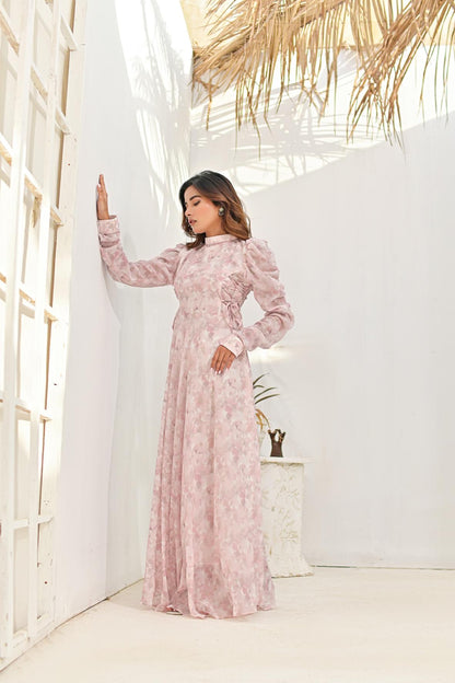 Chiffon maxi offPnk 10212