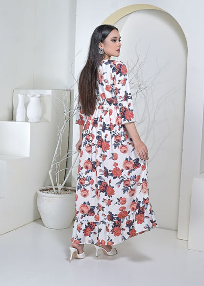 Georgette maxi 10172 whiteFL23