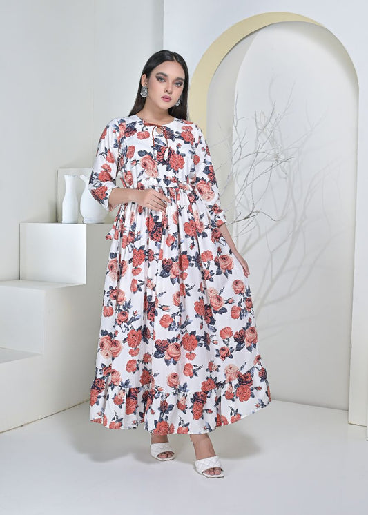 Georgette maxi 10172 whiteFL23