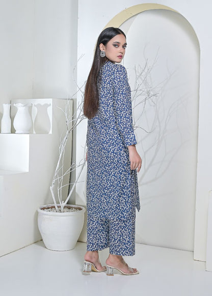 Cotton 2pc set-79001 Bluewhite