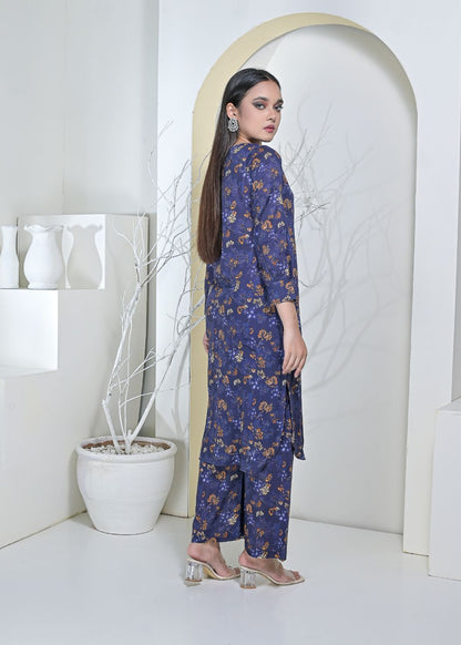Cotton 2pc set-79002 navyAutmn