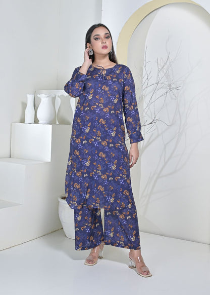 Cotton 2pc set-79002 navyAutmn