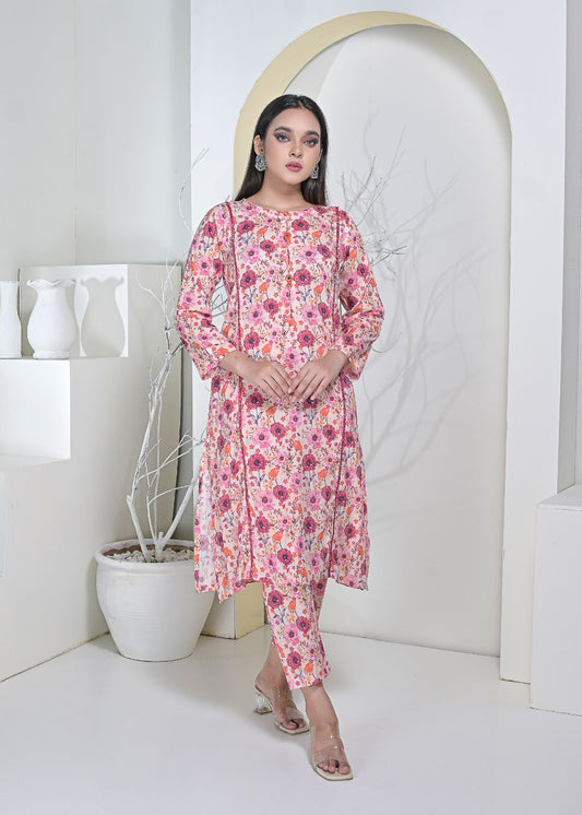 Cotton 2pc set-79006 pinkLace