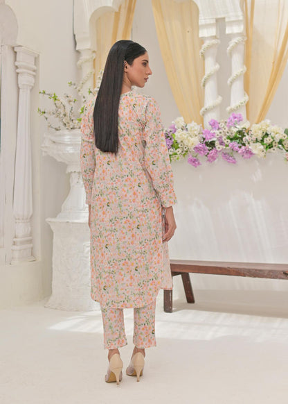 Cotton lawn79309 lacefrontPink