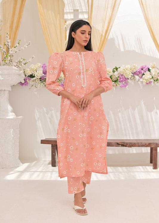 Cotton lawn 79310 PuffPeach