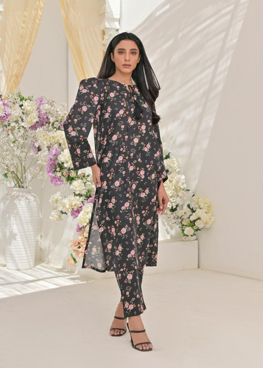 Cotton lawn 79302 blackFl5