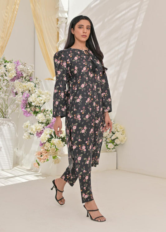 Cotton lawn 79302 blackFl5