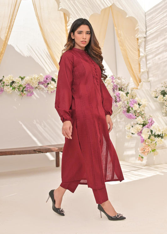 Cotton 2pc -79251 maroon33