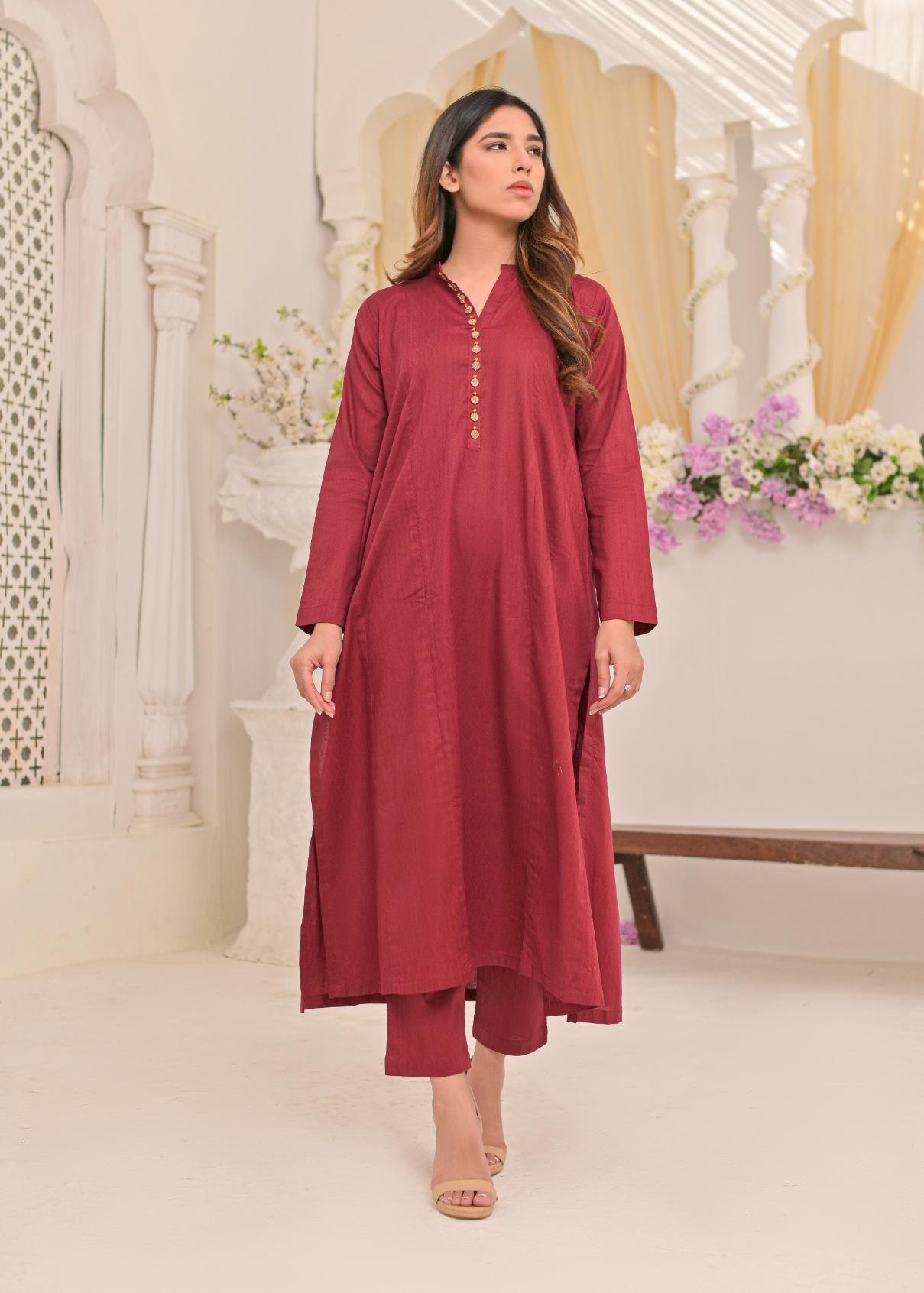 Jacquard 2pc -79320 maroon
