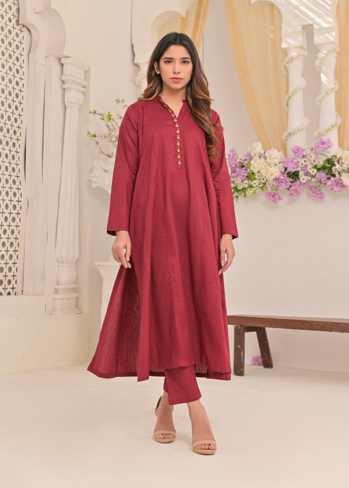 Jacquard 2pc -79320 maroon