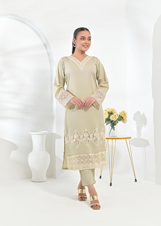 Cotton emb 2pc -78386 ivory