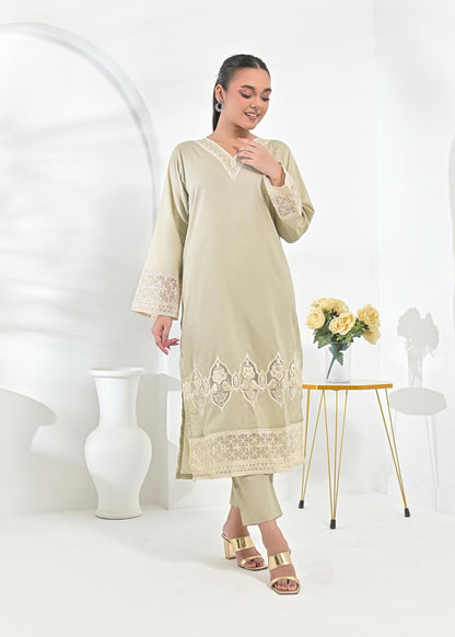 Cotton emb 2pc -78386 ivory