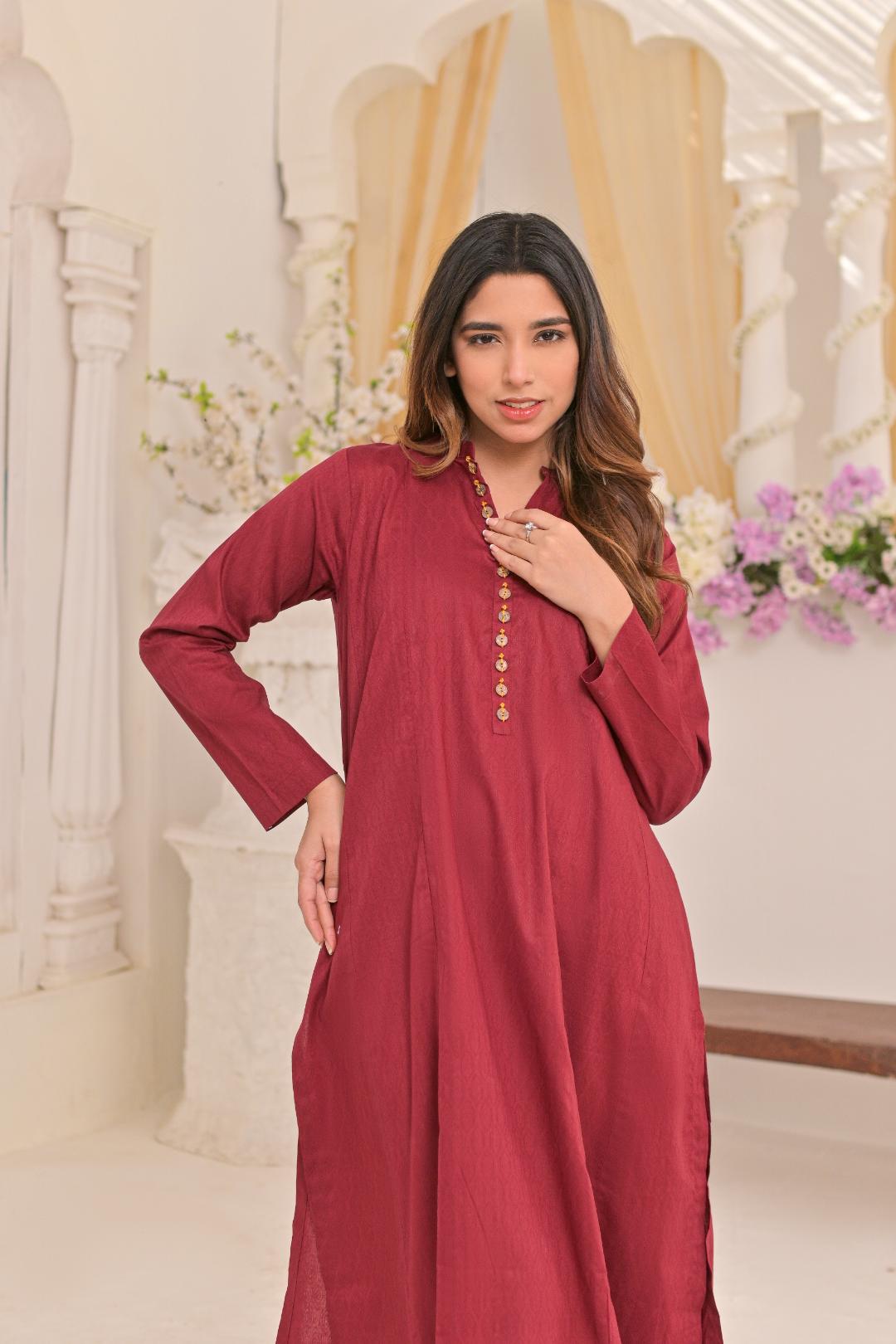 Jacquard 2pc -79320 maroon