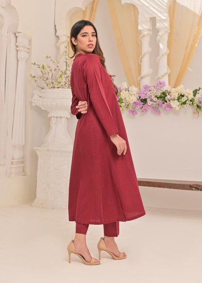 Jacquard 2pc -79320 maroon