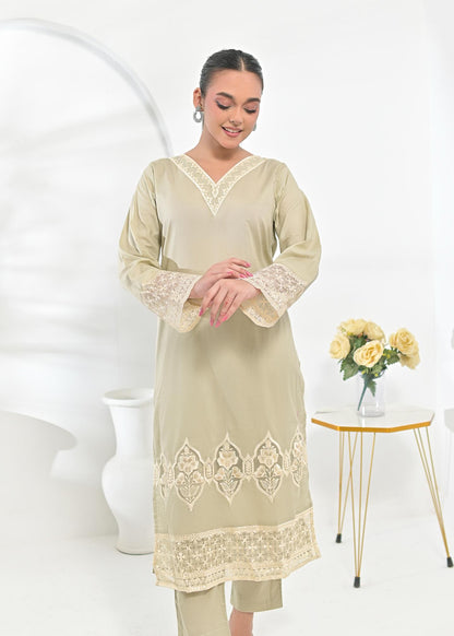 Cotton emb 2pc -78386 ivory