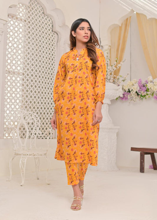 Lawn printed 79313 mustard3