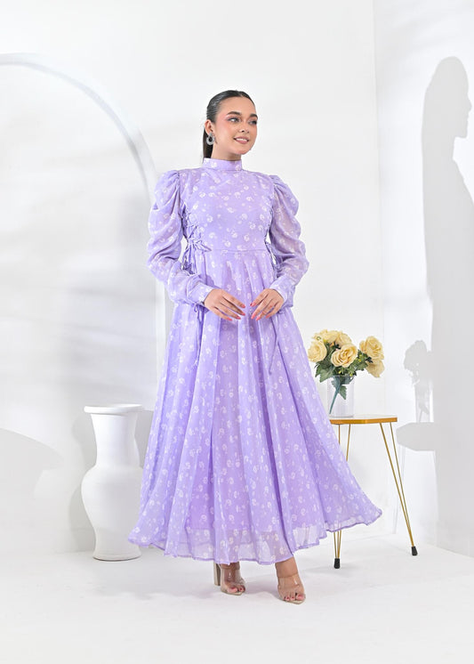 Chiffon maxi lylac 10210