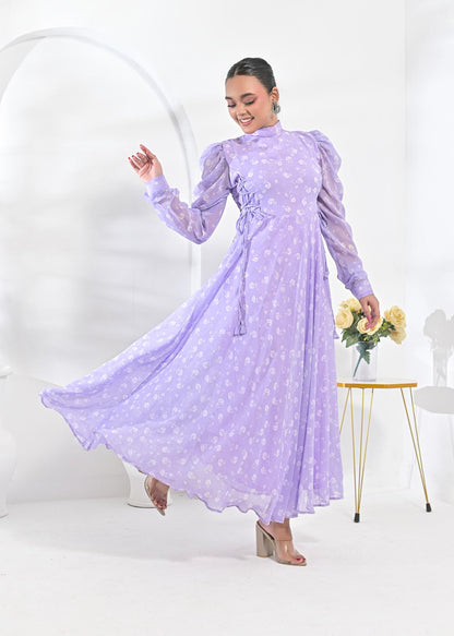 Chiffon maxi lylac 10210