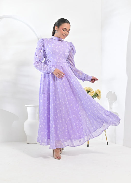 Chiffon maxi lylac 10210