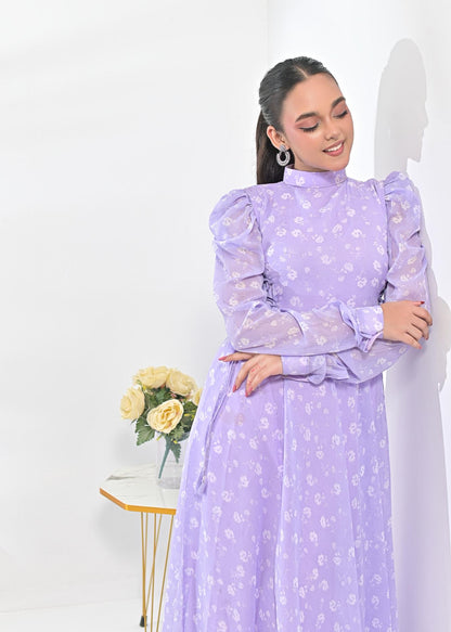 Chiffon maxi lylac 10210
