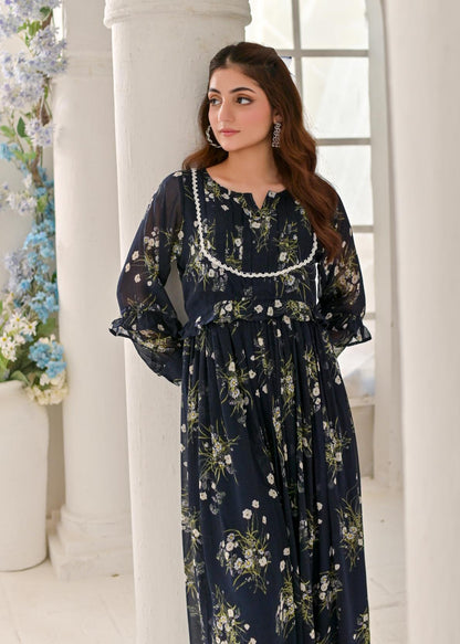 Chiffon maxi navylace 10222
