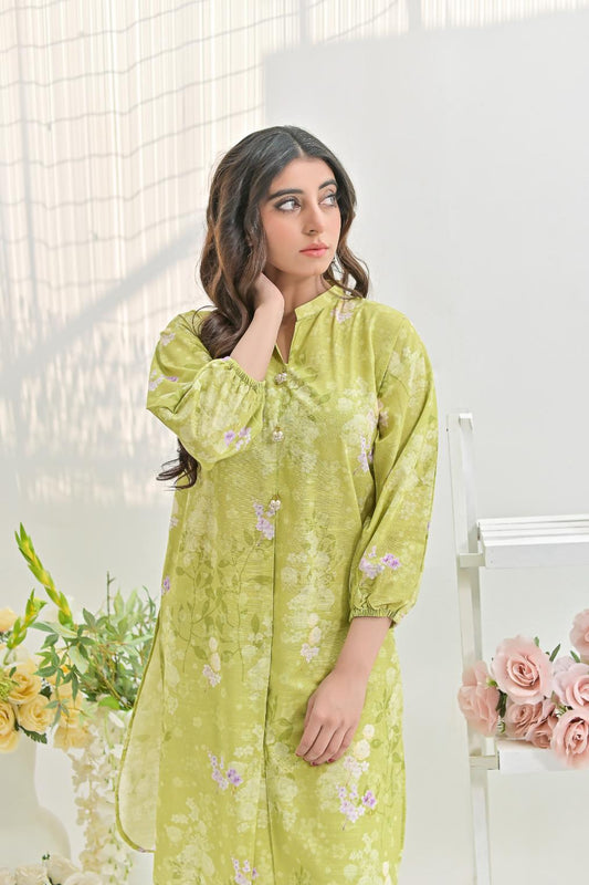 khaddar printed 2pc -79234 lemongreen