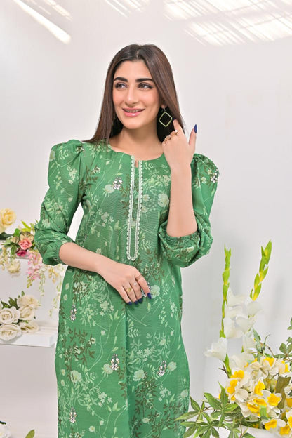 khaddar printed 2pc -79255 green
