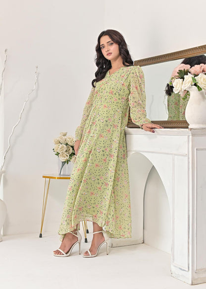 Chiffon maxi pistaB 10215