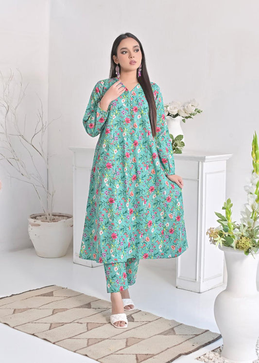 khaddar printed 2pc -79262 seagreenKali