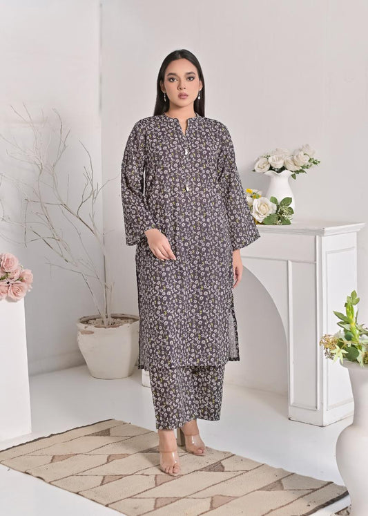 khaddar printed 2pc -79259 Greydaisy