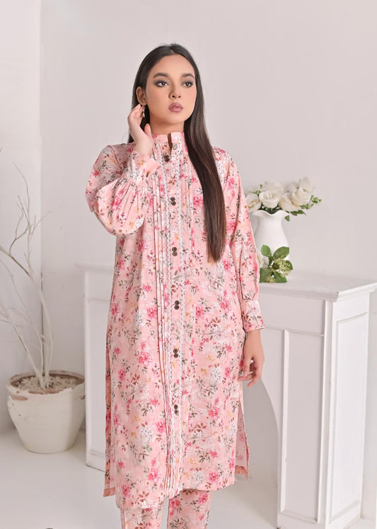 khaddar printed 2pc -79257 Bbypink