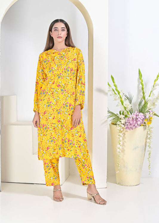 Linen 2pc set- Yellow 79041