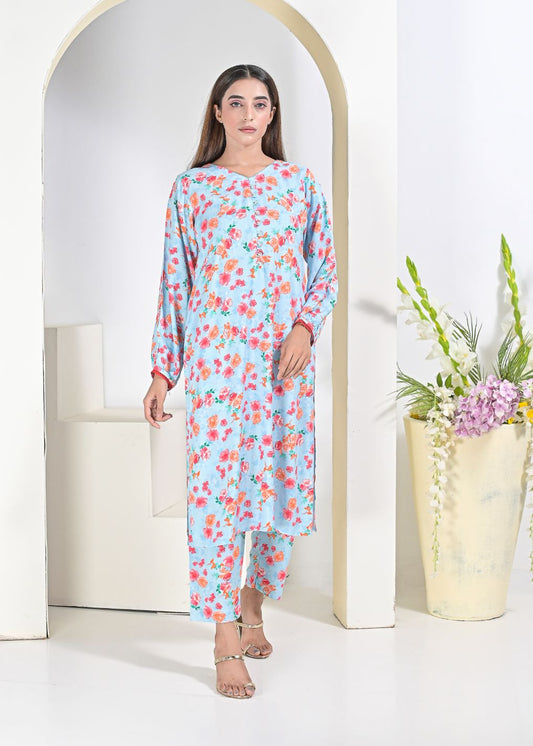 Linen 2pc set-LightblueR 79043