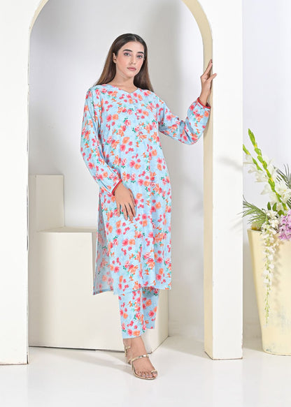Linen 2pc set-LightblueR 79043