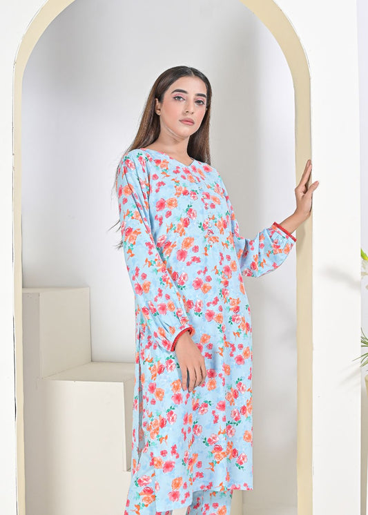 Linen 2pc set-LightblueR 79043