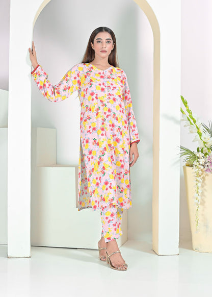 Linen 2pc set- PinkR 79044