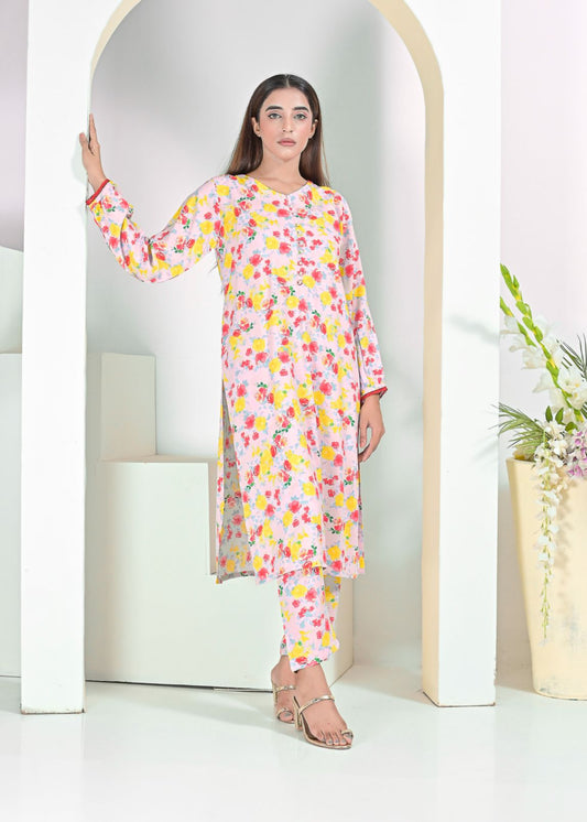 Linen 2pc set- PinkR 79044