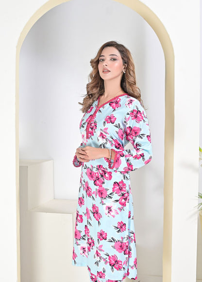 Linen 2pc  skypnk 79074