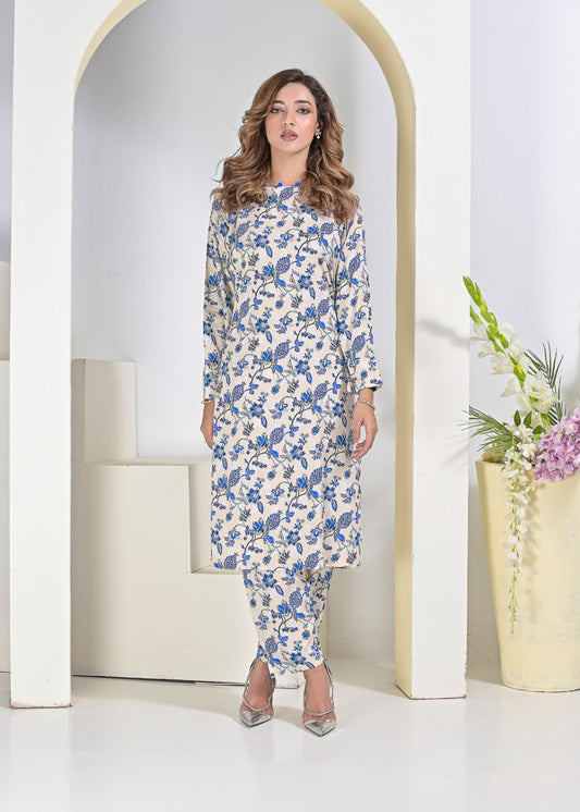 Linen 2pc - beigeblu 79084